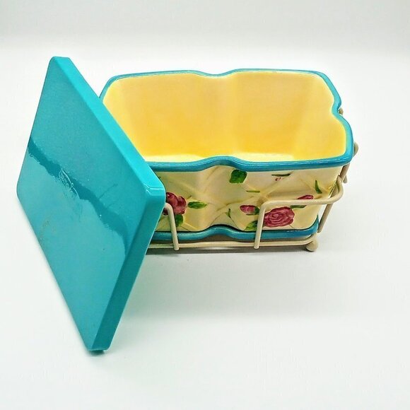 Temptations Ovenware Rose 4-Pc. Ceramic Loaf Pan Set - Picture 4 of 8